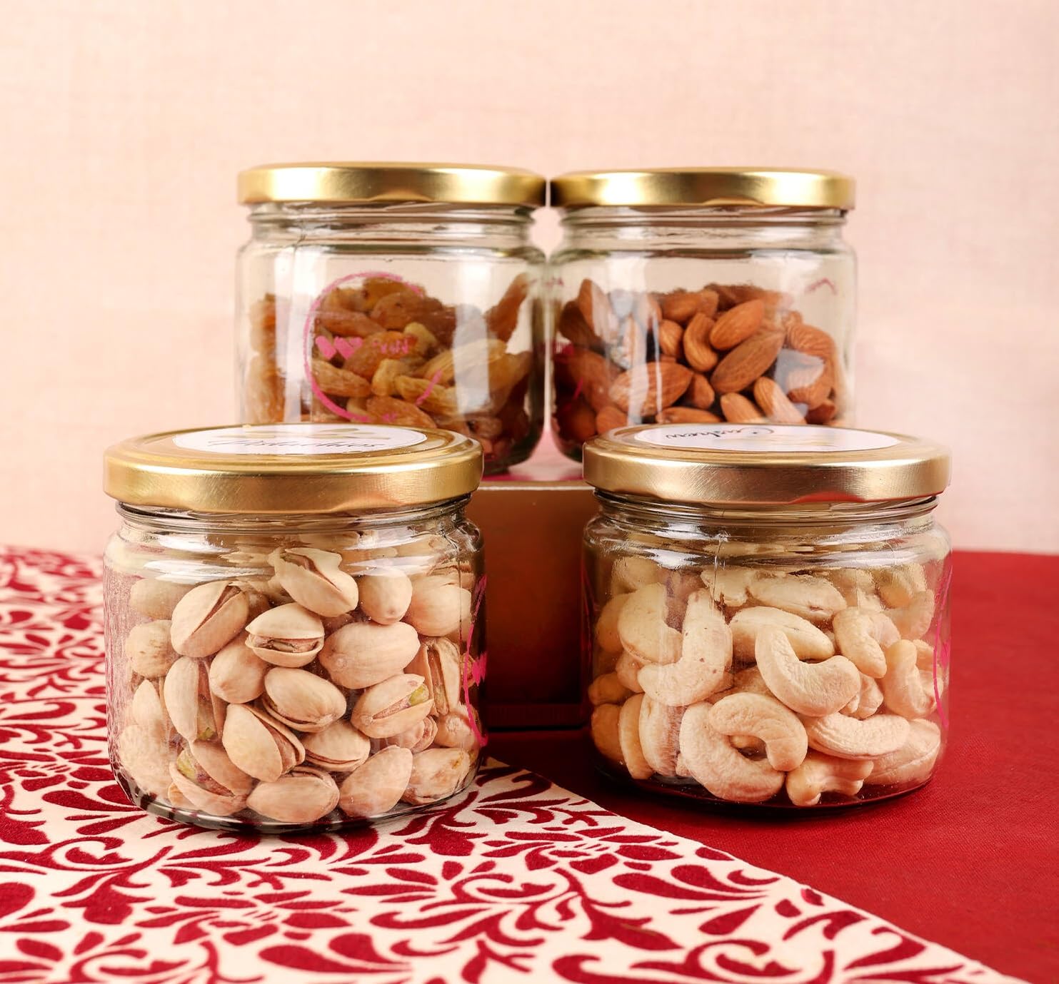 Diwali Dry Fruits Gift Combo Pack of Almonds, Cashews, Raisin, Roasted Pistachio 50g Each - Bhai Dooj Tikka Set for Brother | Diwali Gifts for Family and Friends | Gift Hamper for Corporate Employees Clients Staff (B0DGLJZ1XD) Amazon Price History, Amazon Price Tracker