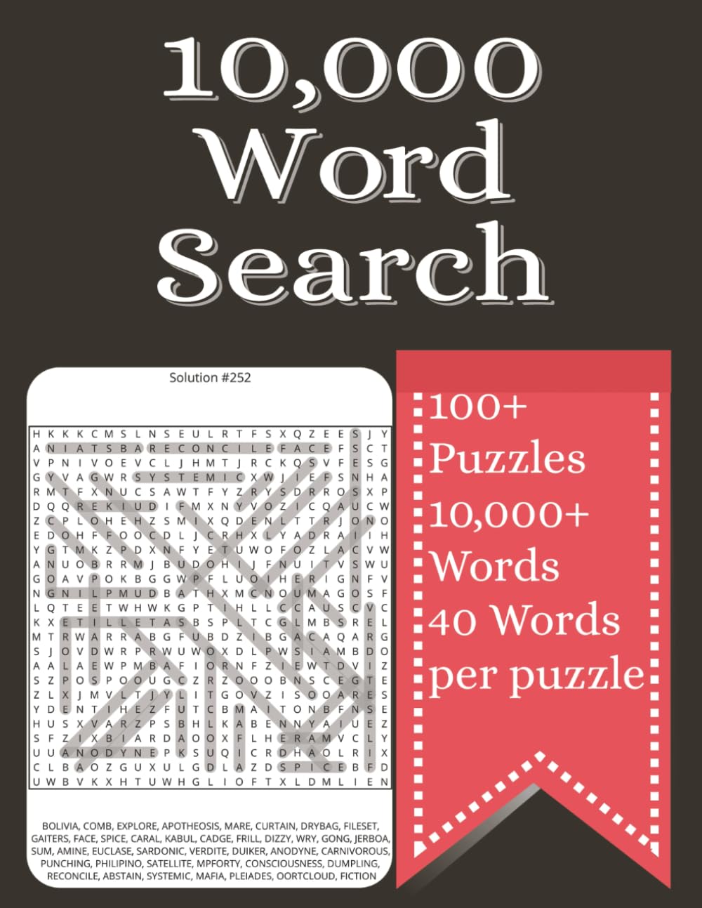 10,000 Word Search: Large print word searches with easy to read print, lots of words, challenging, extreme word search | 8.5x11 inches, 204 pages | ... gift for vacations, holidays and free times