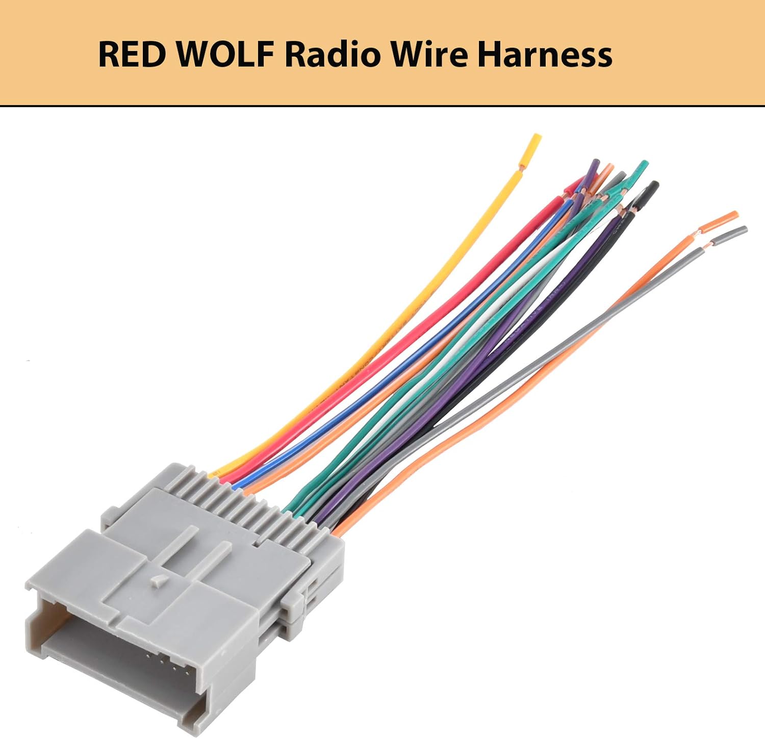 Red Wolf Stereo Radio Wiring Harness Connector Replacement For Select Gm Chevy Gmc 2000 2012 Model Amazon Ca Electronics