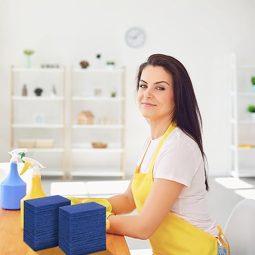 Miniatura 5 de Hoolerry 100 almohadillas resistentes para fregar, no rayan, para el hogar, para limpiar sartén, reutilizables, antigrasa, para platos y parrillas