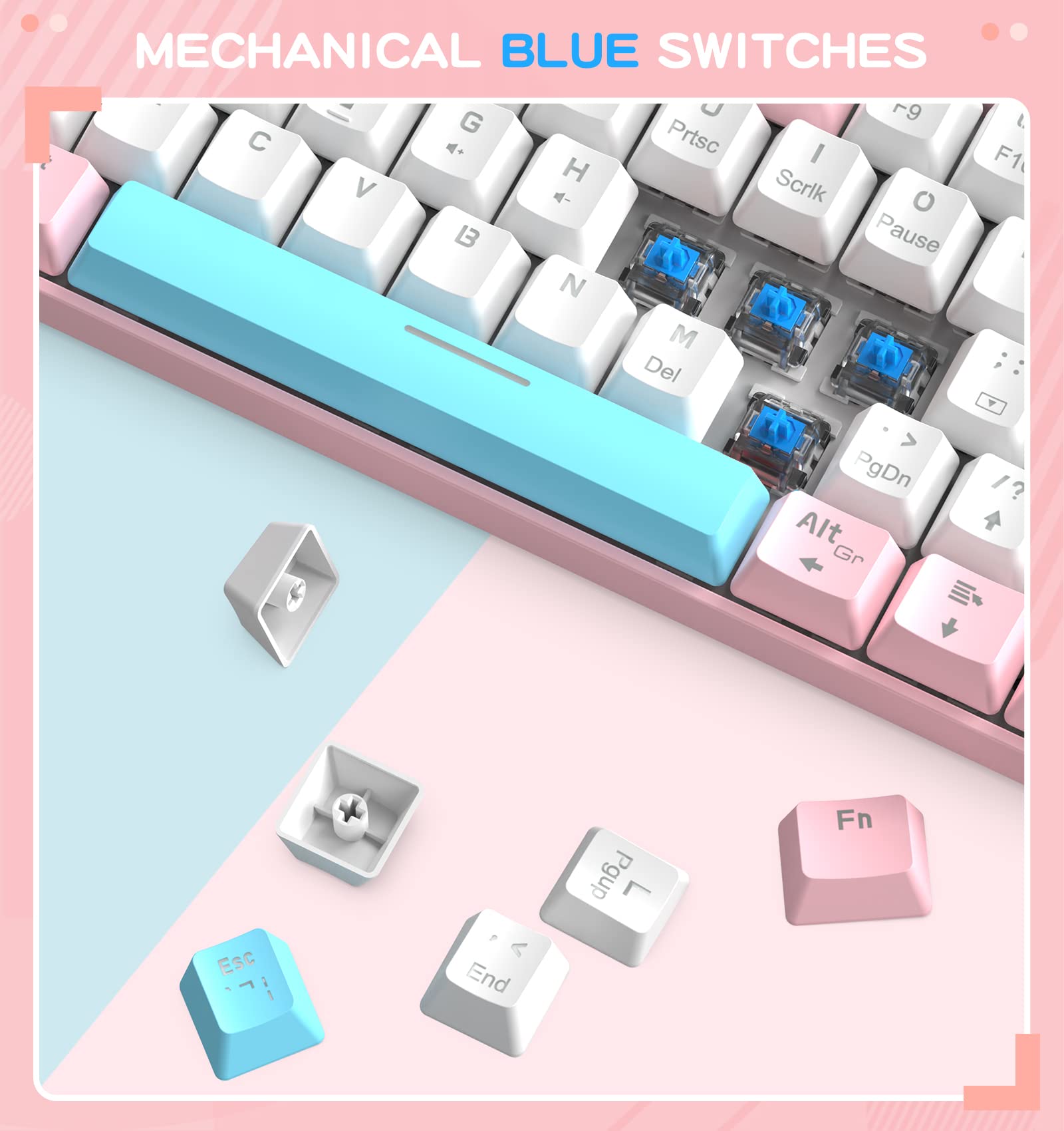Amazon | LexonElec T60PRO 60%メカニカルキーボードとマウスのコンボ
