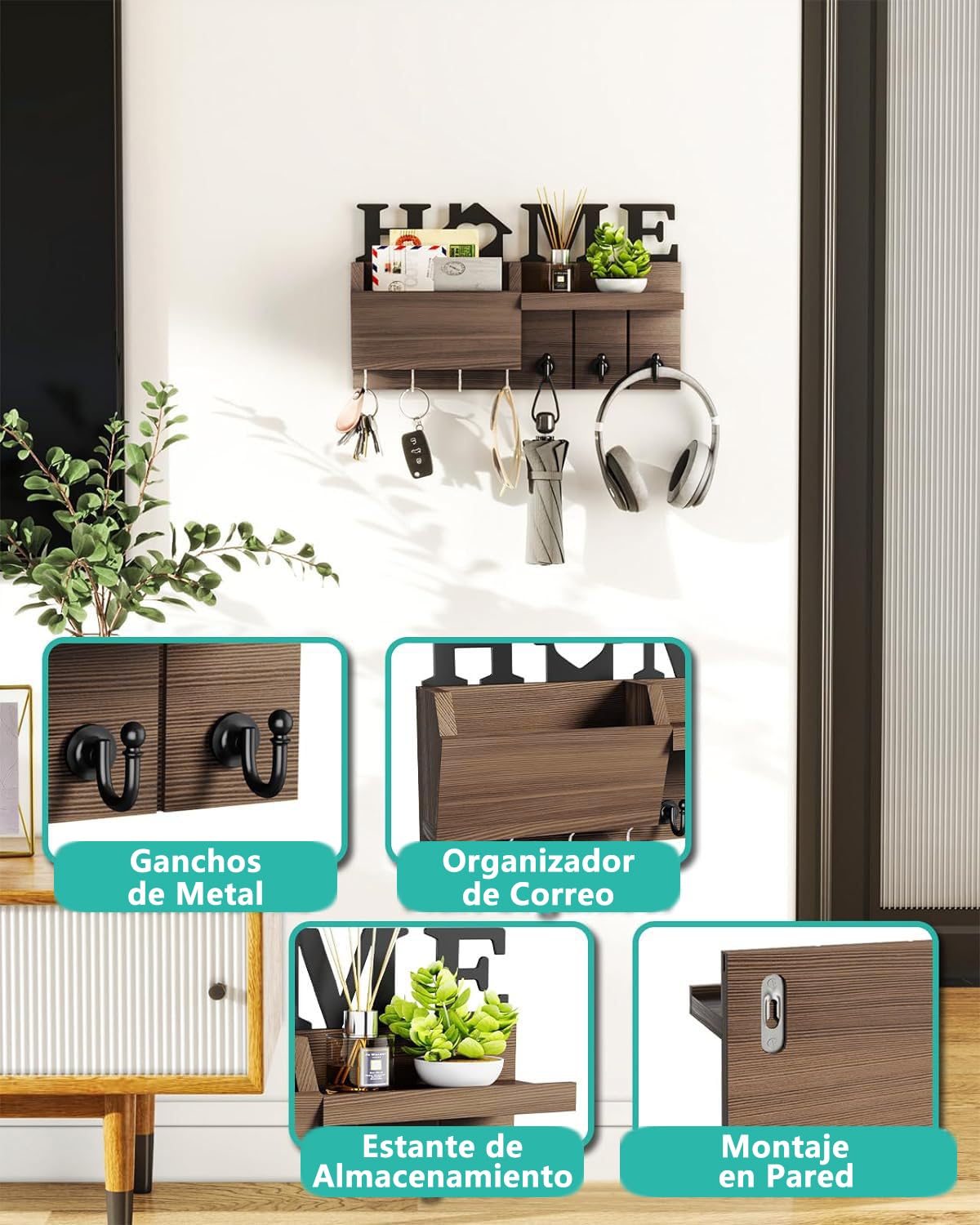 Caja Para Llaves Decorativa MOGONE Porta Llaves Para Pared