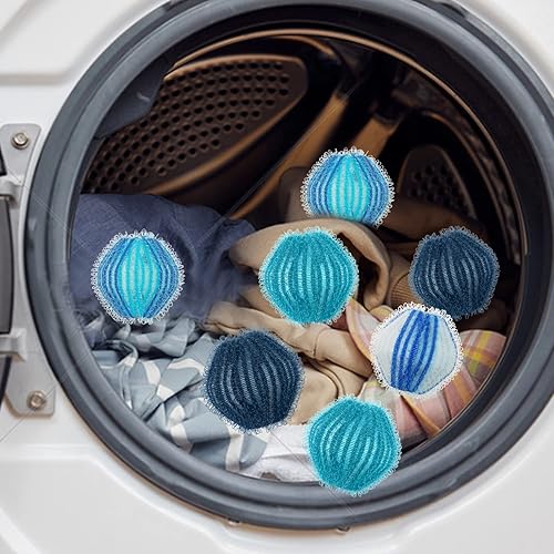 Miniatura 5 de Bolas de secadora reutilizables para lavandería, suavizan la ropa de cama de forma natural, reducen el tiempo de secado y estáticas, no tóxicas,