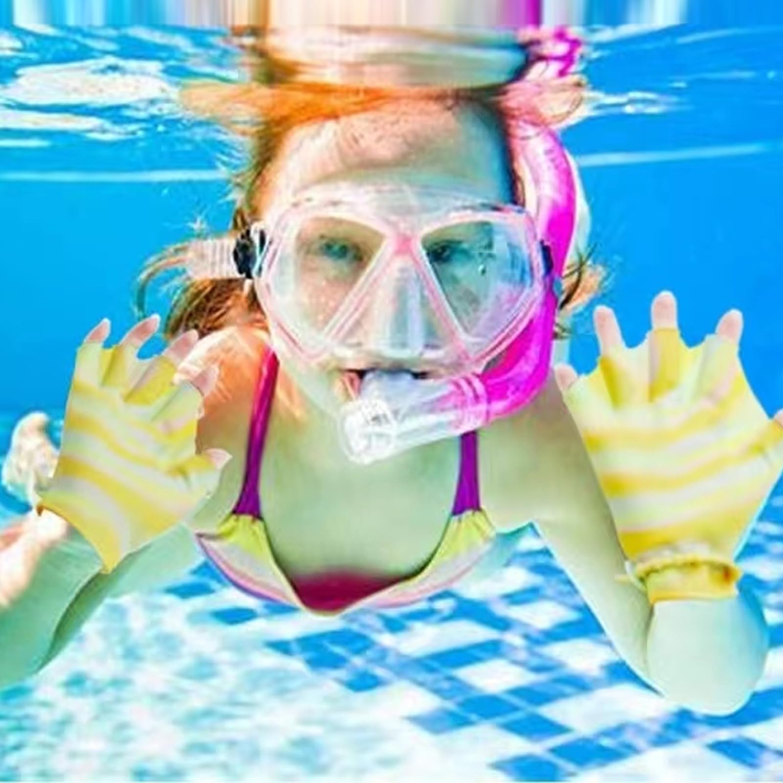 Guanti da Nuoto, Guanti da Nuoto Fitness, Guanti da Immersione Paddle Nuoto, Guanti da Nuoto in Silicone, Guanti Acquatici Resistente all'acqua per Il Fitness Acquatico Surf Sport