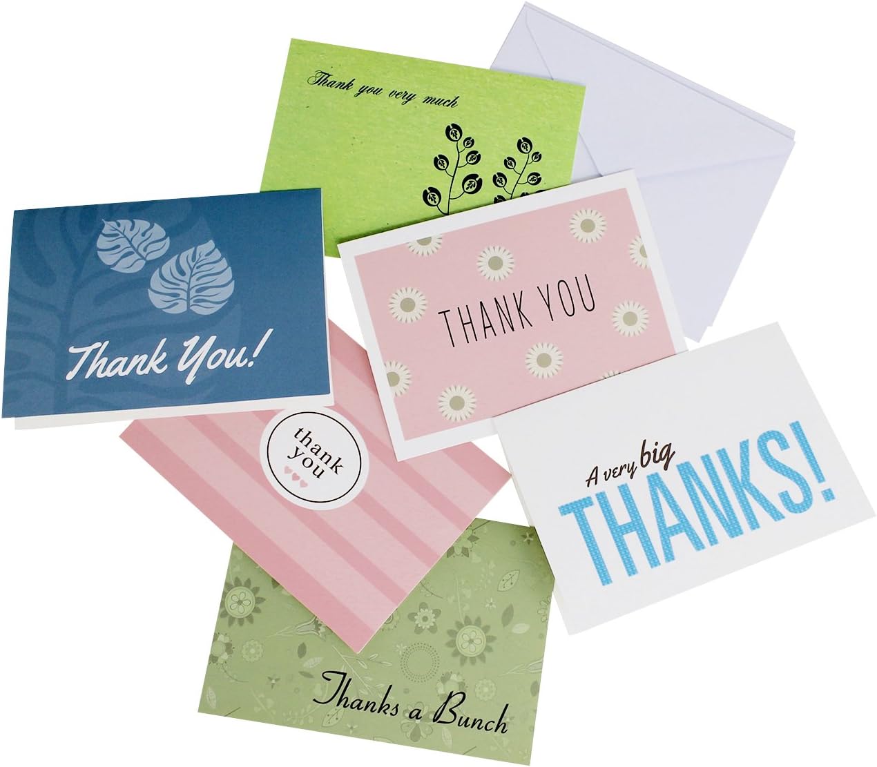 48 Thank You Card Bulk Assortment Box Set – 6 Designs (Women, Men, Neutral) – 4 x 6 Inch Cards Include Envelopes and Storage Box, Blank Inside