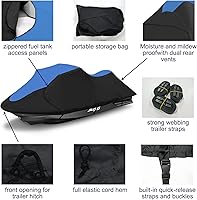 Vista 2 de Funda para moto acuática 600D – Funda para Seadoo remolcable, cubierta impermeable para moto acuática, cubierta PWC compatible con Seadoo, Yamaha