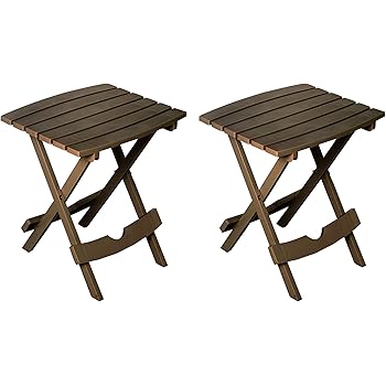Amazon Com Adams Manufacturing 8500 60 4702 Quik Fold Side Table Earth Brown 2 Pack Garden Outdoor