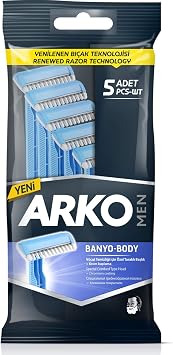 Arko Men Bath Razor, 5-pack