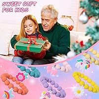 Vista 6 de PinkSheep Pulsera Arcoíris Pulseras de Cuentas Coloridas para Niñas Pequeñas Rellenos de Canasta Pulseras con Dijes de Unicornio Mariposa Conejito