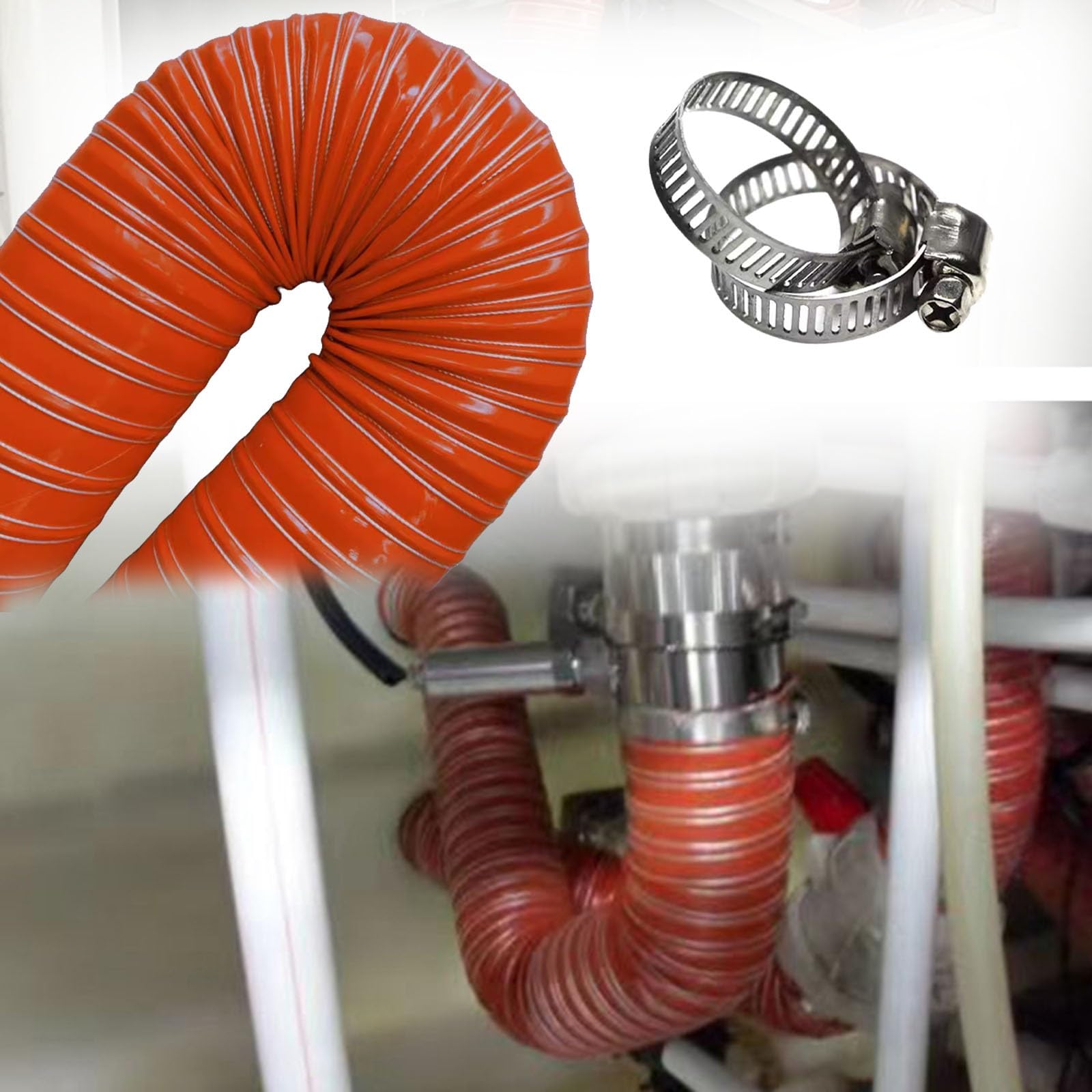 Tuyau flexible CVC en silicone résistant pour ventilation de tente de culture