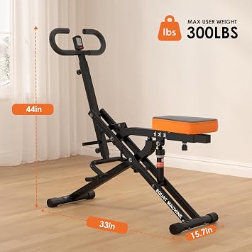 Soges Squat Machine Heavy Duty Assisted for Home Gym, Squat Rowing Machine with Adjustable Resistance and Optional Full Motion,Squat Assist Trainer for Glutes & Legs Workout