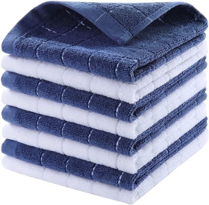 Cotton Dishcloth for Kitchen and Home Soft and Absorbent Kitchen Towel with Hanging Loop Reusable Clean Tools
