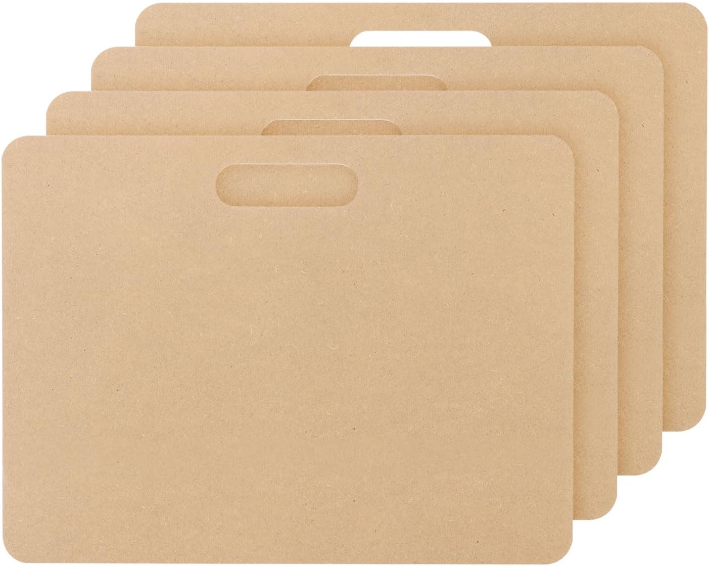 PATIKIL 12 x 16" Wedging Board for Pottery with Built-in Handle, 4 Pcs 10mm Thickness Clay Board Portable Plaster Modeling Board for Pottery Clay Ceramics