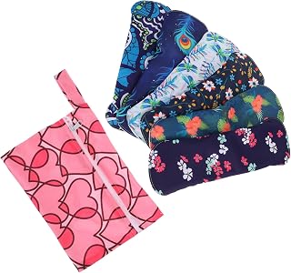 MARMERDO Reusable Panty Liners Reusable Panty Liners 7Pcs organic Washable Napkins Washable Menstrual Napkin non-slip