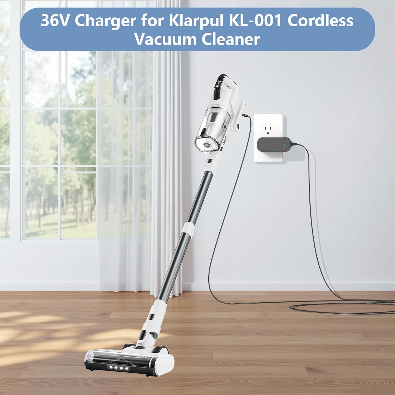 36V Charger for 29.6V Battery Cordless Vacuum Cleaner Replacement for Klarpul KL-001 and Kermoky Robust 5 29.6V Battery Cordless Stick Vacuum Cleaner Charger Adapter image 2