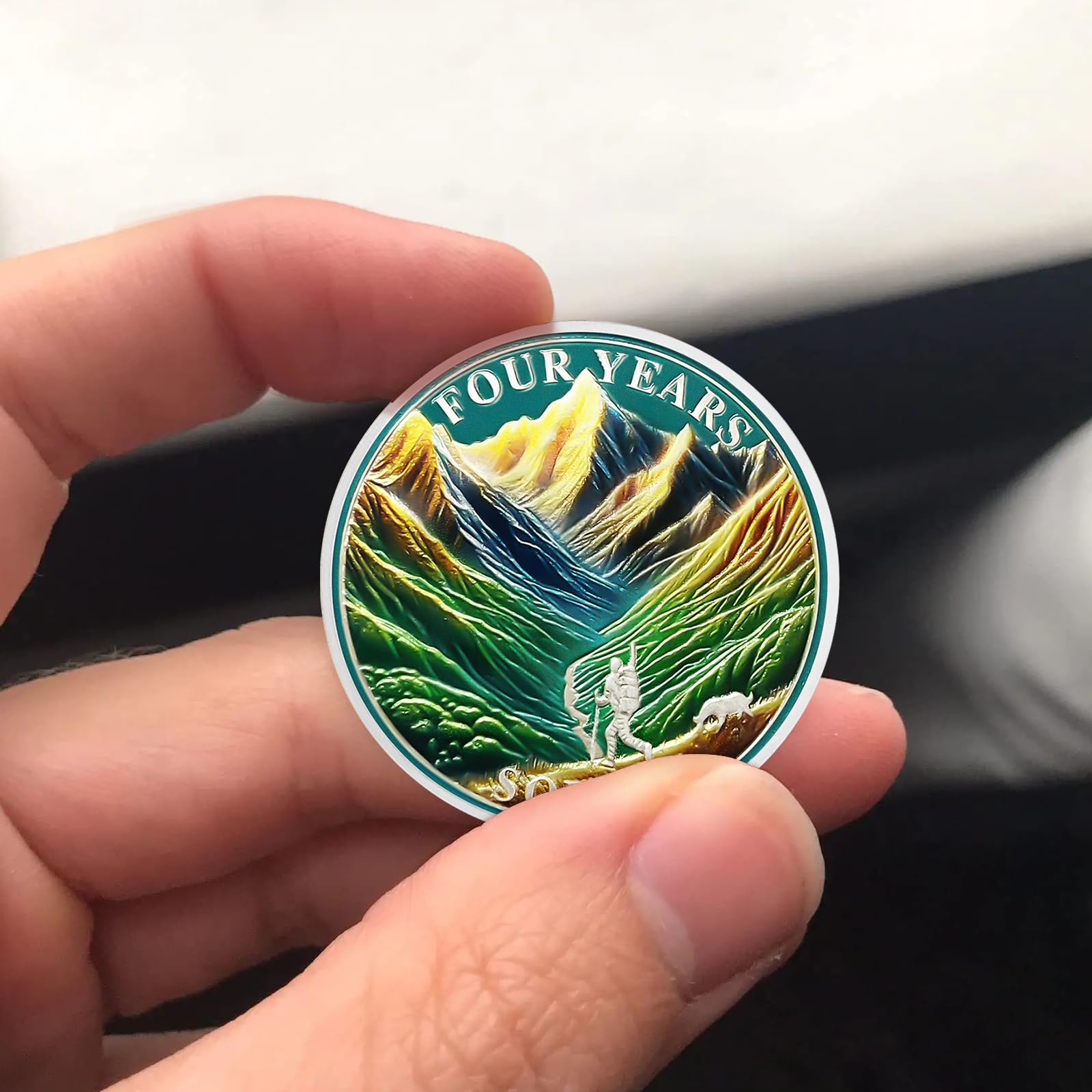 Moneda de sobriedad de 4 años - Chip de sobriedad original de Sunlight Mountains Fichas y medallones AA Ficha de sobriedad AA NA Alcohólicos Anónimos Regalos de sobriedad