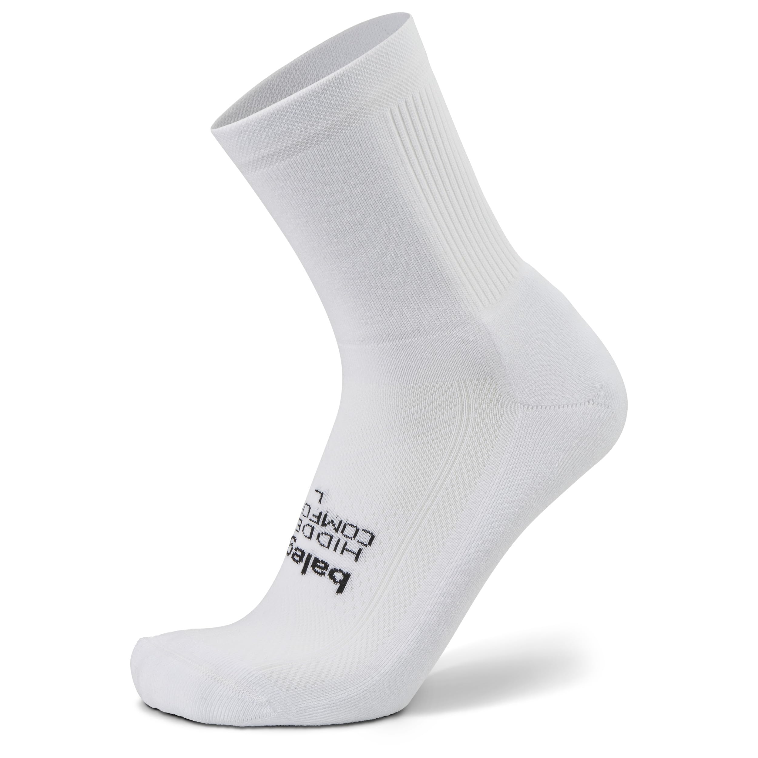 Balega Hidden Comfort Mini Crew Socks, White, XL