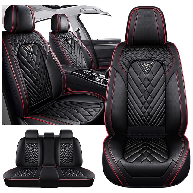 Car Seat Covers for Nissan Titan 2004-2025 Waterproof Nappa Leather Car Seat Protector Comfortable and Anti-Slip Car Seat
