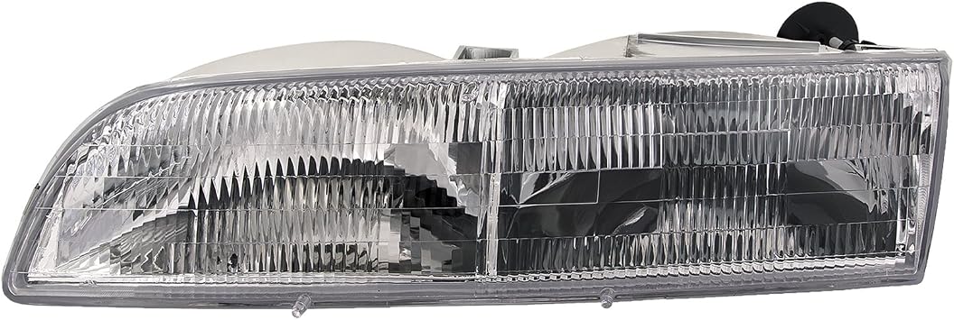 HEADLIGHTSDEPOT Chrome Housing Halogen Headlight Compatible with Ford Crown Victoria 1992-1997 Includes Left Driver Side Headlamp