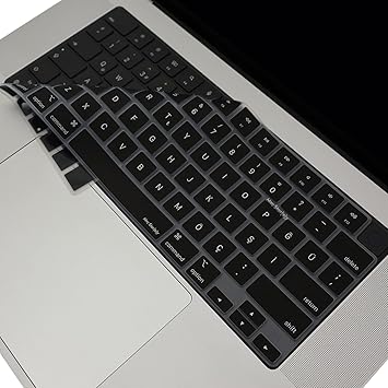 McStorey MacBook Türkçe Q Klavye Koruyucu US Amerikan Return Enter Uyumlu M1-M5 | A2681 A3113 A3240 A3449 A2941 A3241 A2442 A2779 A3426 A3434 A2485 A3429 | Silikon Keyboard Cover Touch ID Siyah