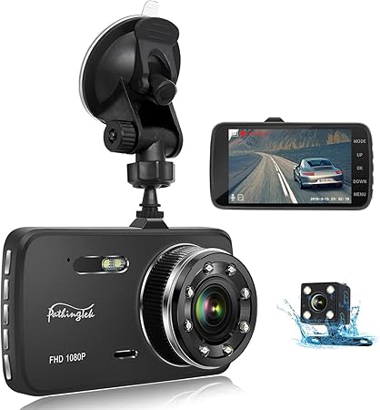 Amazon 2019最新版 前後カメラ Pathinglek ドライブレコーダー 前後 カメラ リアカメラ付き 1080pフルhd Sonyセンサー レンズ 暗視機能 170 広視野角 常時録画 G Sensor Wdr 保証付き ドラレコ 4 0インチ ドライブレコーダー本体 車 バイク