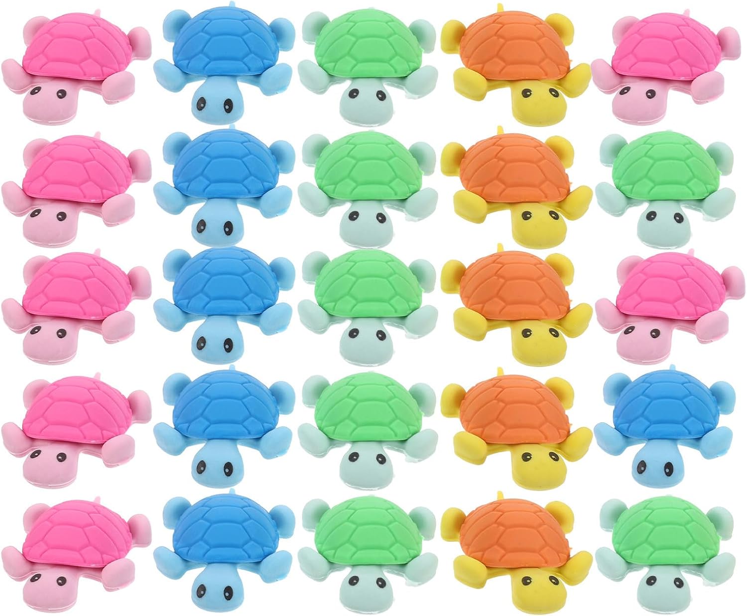 36pcs Cute Turtle Cartoon Erasers for School Drawing Supplies