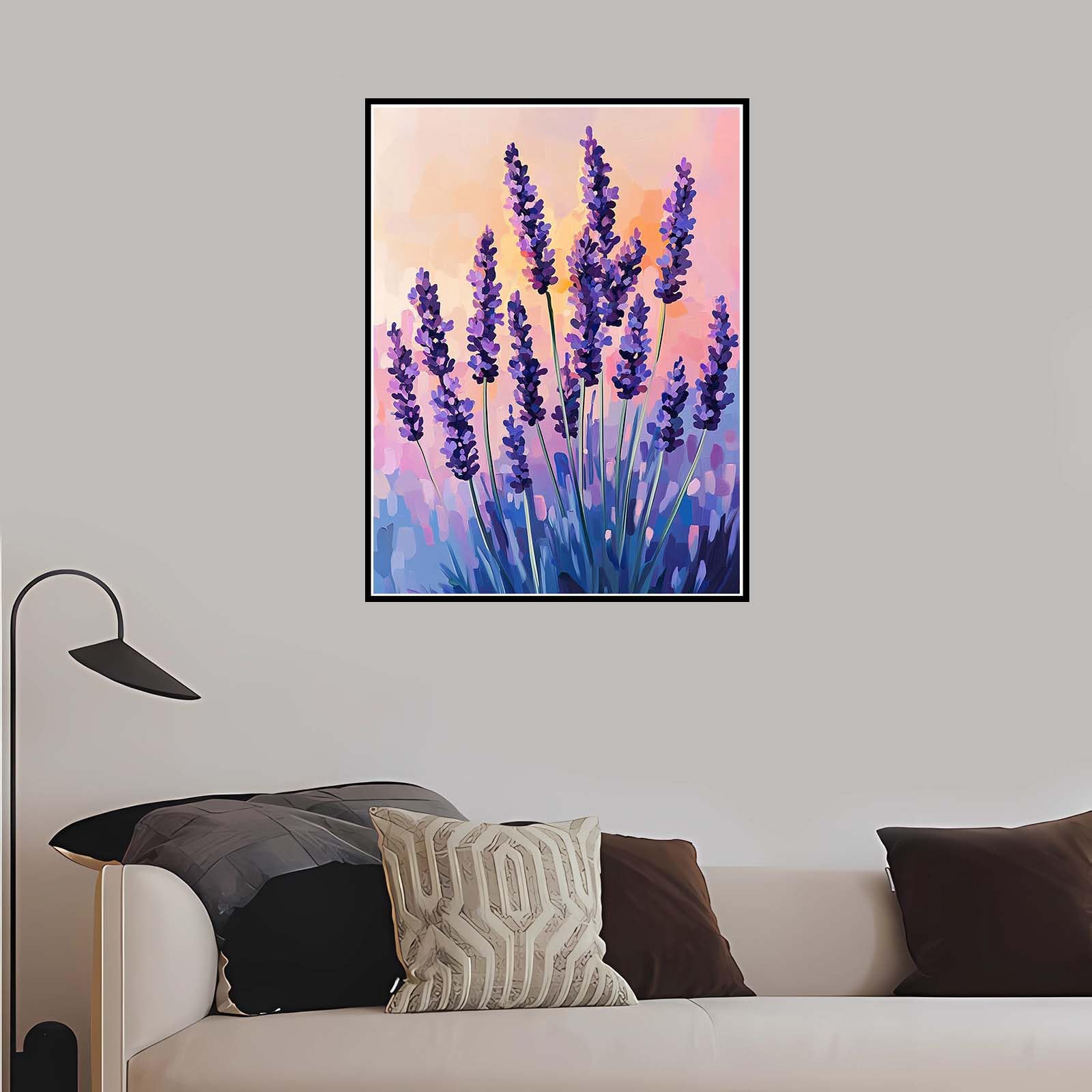 Malowanie po numerach, dla dorosłych, fioletowe, z ramką, 91 x 112 cm, lawendowe malowanie według numerów, zestawy dla dzieci, początkujących, z pędzlami akrylowymi, rysunek pigmentu, zrób to sam