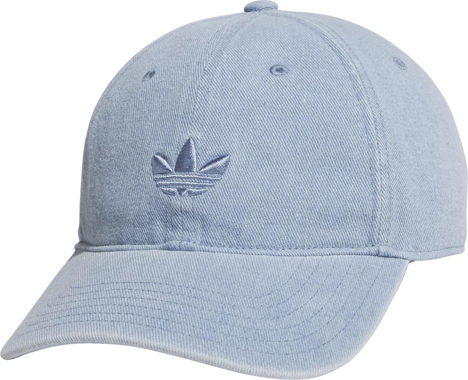 Adult Denim Adjustable Strapback Hat (Light Blue, Small/Medium, S/M)