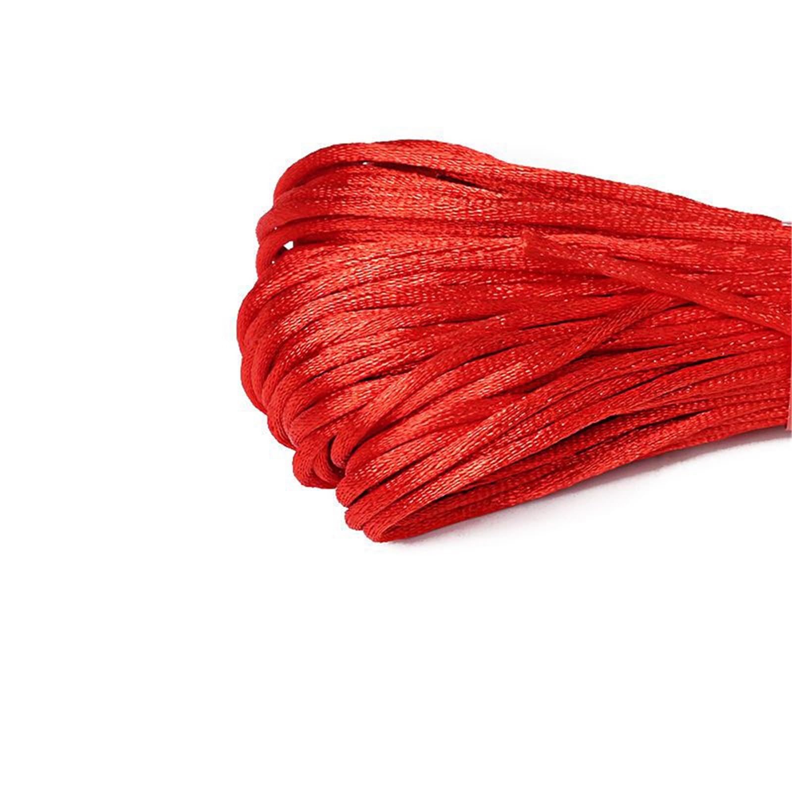 Nylon Cord Thread 10pcs 20M/Roll 1.5-2.5mm Chinese Knotted Thread Rope Nylon Cord For Jewelry Bracelet for Making Bracelet, Necklace, Chinese Knot(Red Color,2.5mm About 20M)