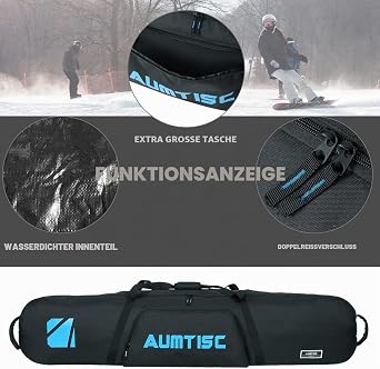 AUMTISC Snowboard Bag Board Bag Ski Bag Ski Equipment Snowboard Travel Bag Padded Ski Bag Ski Equipment Ski Travel Bag Long Ski Bag Length in 155 cm 165 cm
