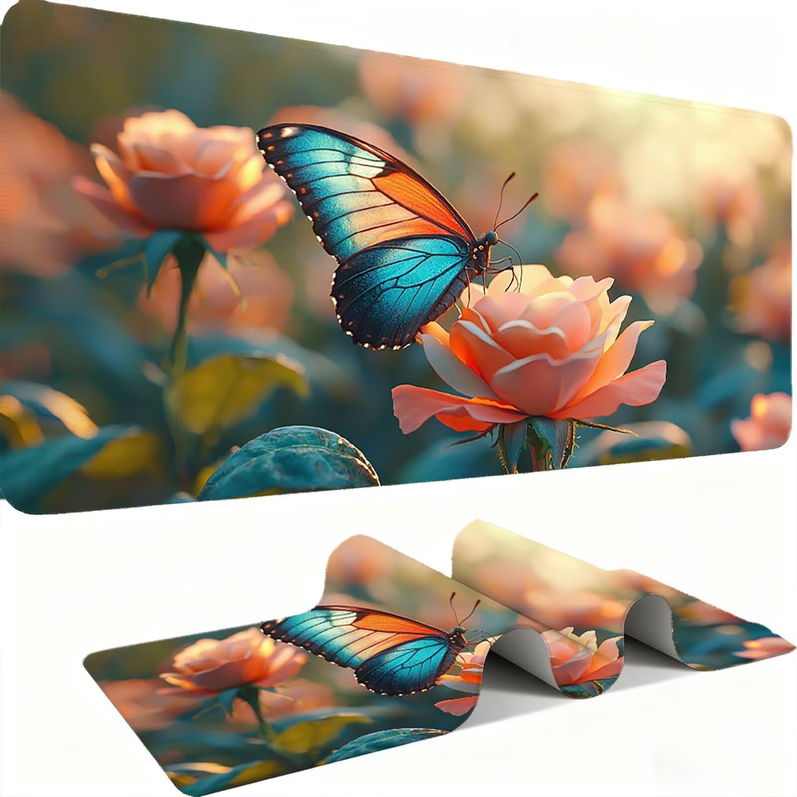 Podkładka pod mysz 1200 x 600 mm Podkładka pod mysz dla graczy, biurkowa mysz ultra cienka antypoślizgowa gumowa podstawa zmywalna ulepszona dokładność prędkości do komputera, komputera, pracy
