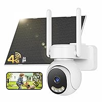 Tical 24/7 Registrazione AOV 4G Telecamera Esterno con SIM, 2K PTZ Telecamera Solare