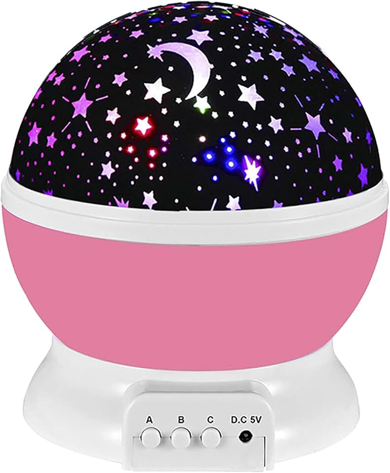 Projetor Star Night Light para meninas, lâmpada de projetor estrelada para quarto de crianças, para 3 4 5 6-12 anos meninos meninas brinquedos para 3-12 anos menino menina presente brinquedo idade 4-10 anos rosa
