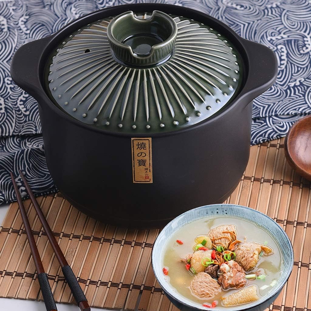 キャセロールディッシュセラミッククレイハンディポットダブルカバー