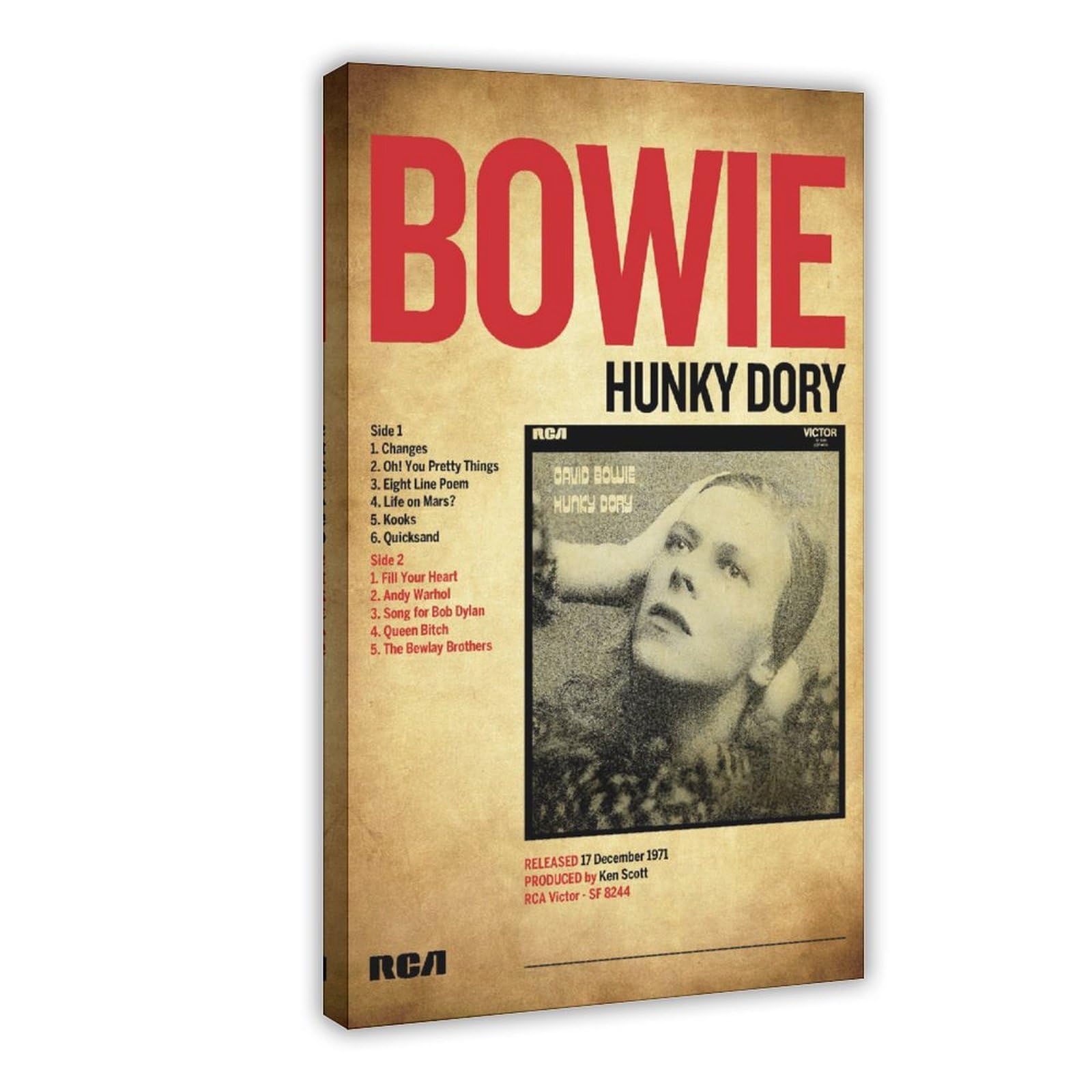 David Bowie Hunky Dory Album Canvas Poster Canvas Poster Bedroom Decor Sports Landscape Office Room Decor Gift Frame-style 16x24inch(40x60cm)