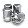 White Knight 916-18 Lug Nuts for Select Dodge and Ram, Factory Style Solid Piece Chrome Duplex Bulge Acorn -1710D-4 4 Pack
