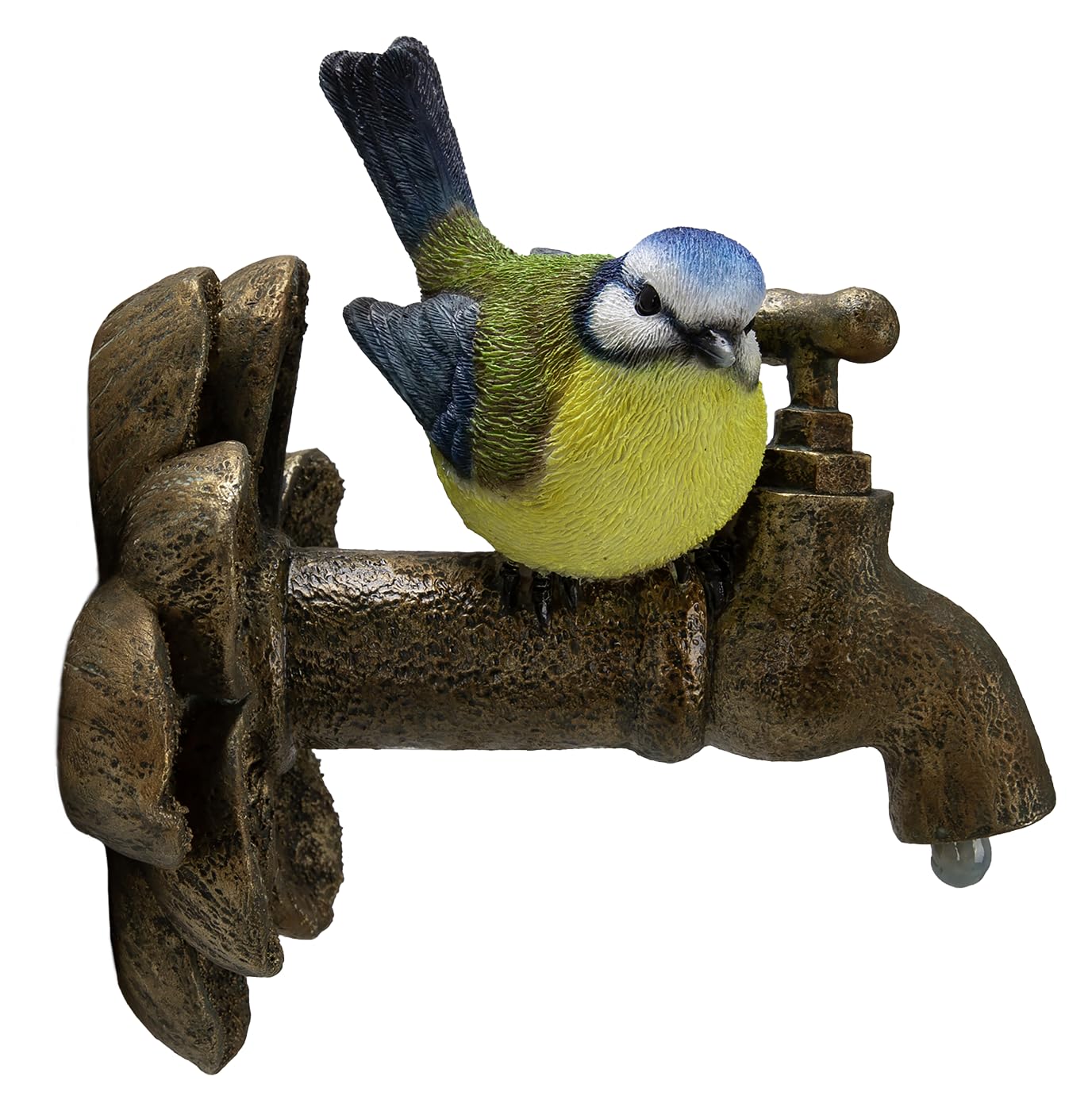 Vivid Arts - Wall Hang Blue Tit on Garden Tap - WH-BT02-F