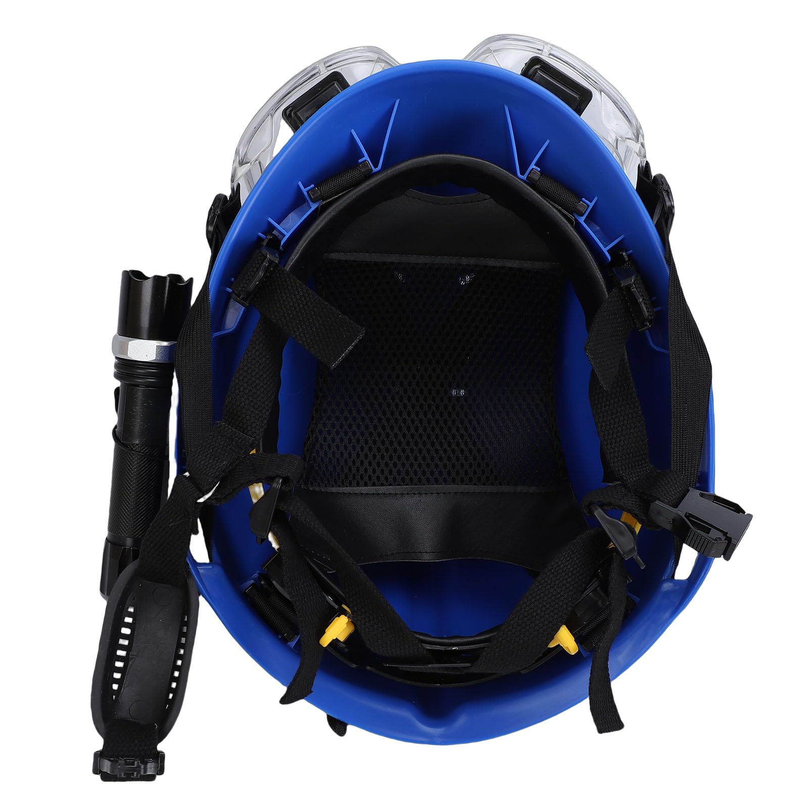 Casco de Seguridad, Cascos con Faro, Tira Reflectante, Casco Emergencia Protector Rescate para Construcción, Trabajo Industrial Al Aire Libre Silvicultura Escalada en Hielo