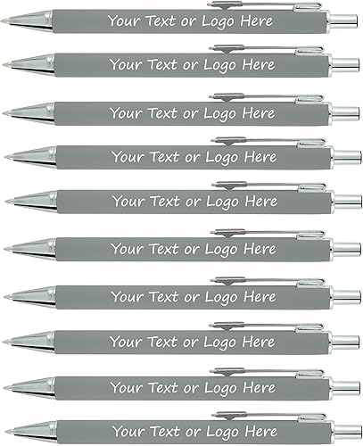 Miniatura 8 de SyPen Personalizado con tu logotipo o bolígrafo de texto, paquete de 100 unidades, para marketing, fiestas y eventos, suave al tacto, superficie