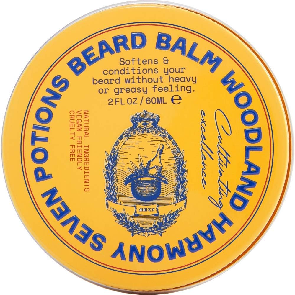 Soft Beard Balm for Men — Conditioning Beard Softener to Nourish Skin, Facial Hair, and Stop Beard Itch — All-Natural, Vegan, Cruelty Free — Woodland Harmony (60ml)