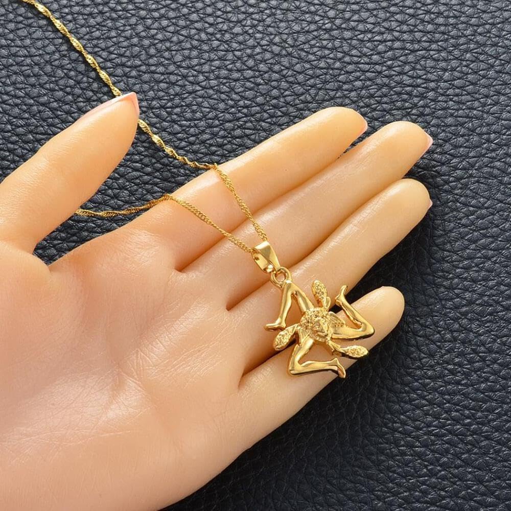 Sicily Pendant Necklace 60cm Gold Color