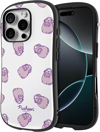 iFace Pusheen the Cat First Class MagSynq Case for iPhone 16 Pro [Compatible with MagSafe] - Cute Shockproof Dual Layer Hard Shell + Bumper Protective Aesthetic Magnetic Design - Gamer Girl