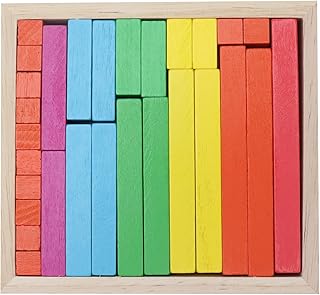 Wooden Counting Sticks Math Wooden Counting Sticks, Wooden Cuisenaire Rods Individual Kit Valuable for Counting