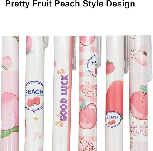 Miniatura 4 de Maydahui 12 lápices Kawaii Fruit Peach Everlasting Pencil retráctiles sin tinta de tecnología duradera, lápices mágicos para estudiantes, compañeros