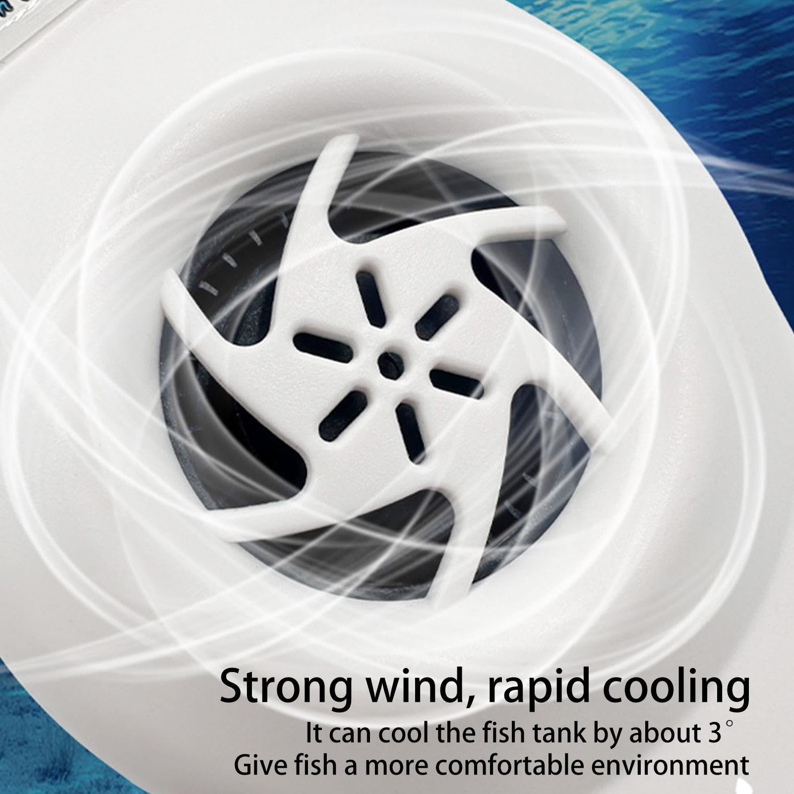 Ventilador de refrigeración para acuario con alimentación USB, ventilador ajustable para peceras, sistema de refrigeración de agua de doble velocidad para acuarios pequeños