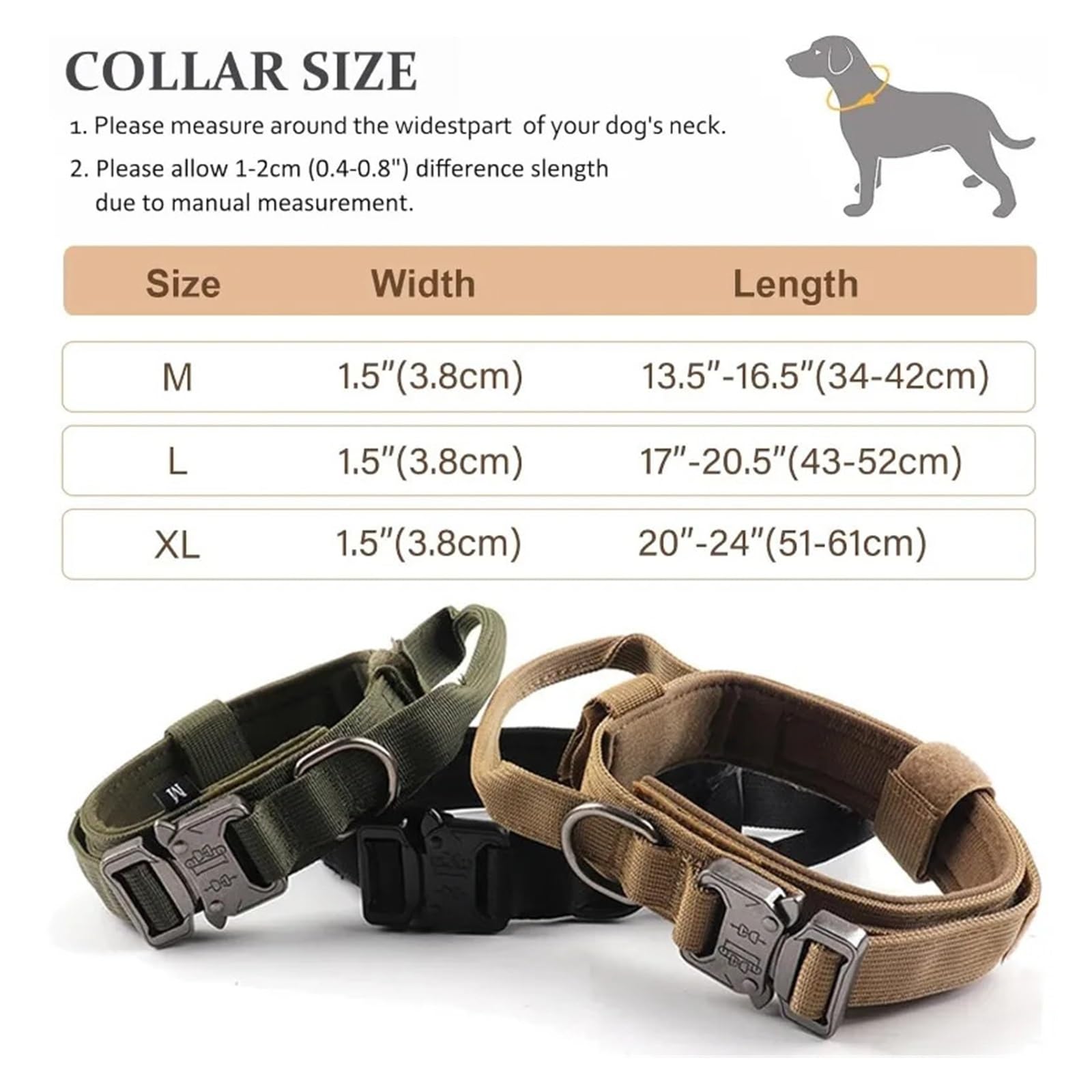 Hundehalsband aus Nylon, Schnellverschlussgriff