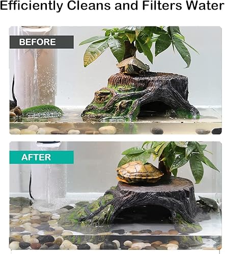 Miniatura 6 de Aquarium Filter Fish Tank Filter for Turtle Tanks, Reptiles, Amphibians, Frog, Cichlids, Newt or Fish Tank Waterfall Flow Water Clean Pump