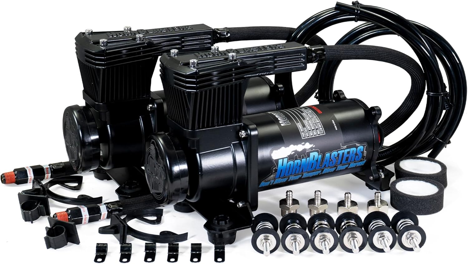 HornBlasters 3Q Stealth Black Dual Compressor Kit