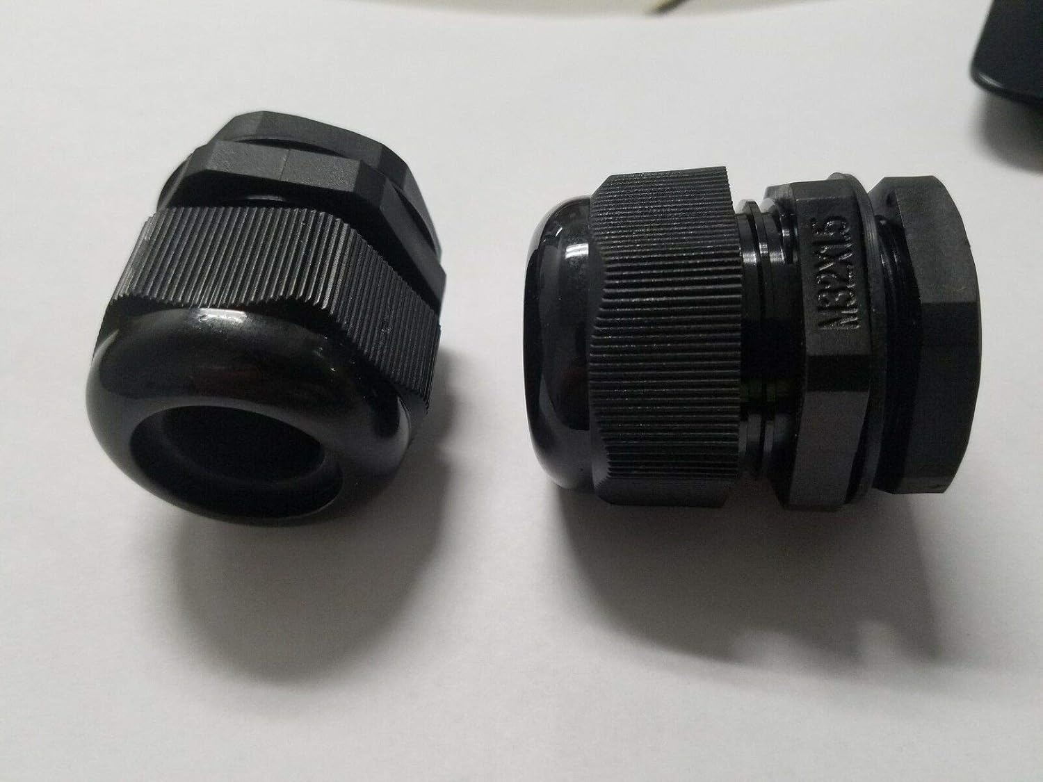 2 Waterproof Cable Gland 4/0-3/0 AWG Firewall Bushing Nylon .640-.790 m32x1.5 BK
