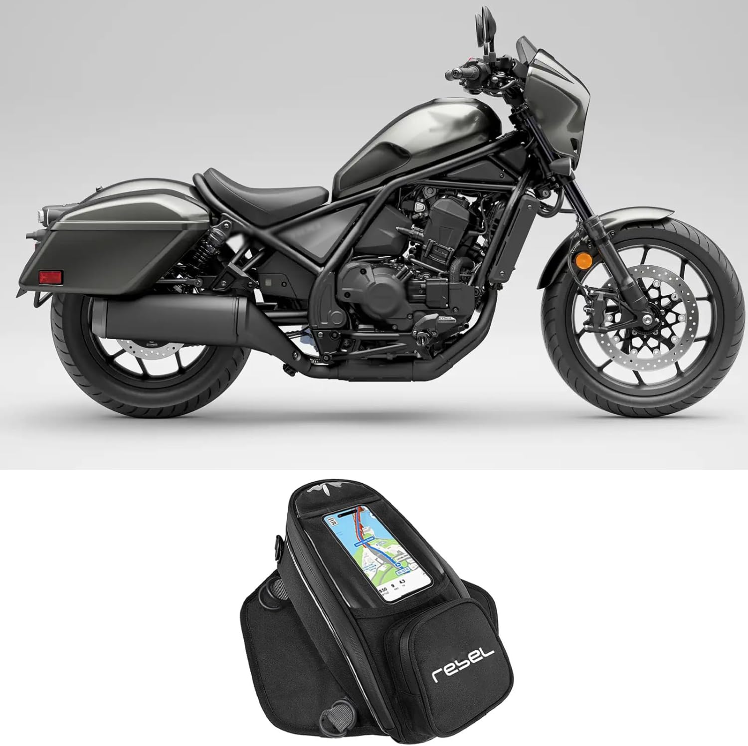 For Rebel 1100 500 250 CMX 1100 500 250 2025 2024 2023-2017 Accessories Fuel Tank Bag Motorcycle Fuel Tank Storage Bag Waterproof Luggage Mobile Phone Navigation Bag